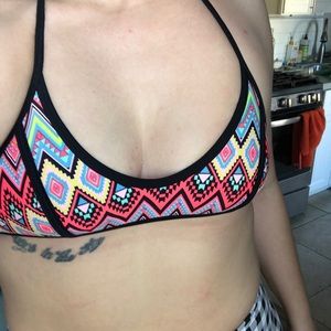 Aztec patterned bikini top